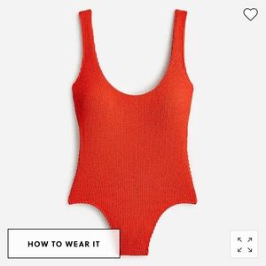 NWT J. Crew Crinkle low back one piece swimsuit